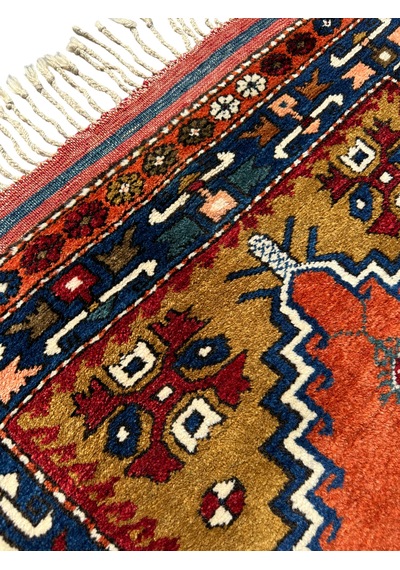El Dokuma Antika 97x120 Dazkırı Halısı Koleksiyonluk Kök Boya Kiremit
