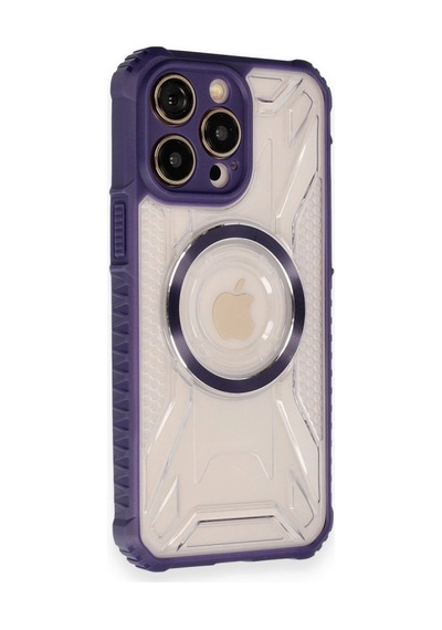 Apple Apple iPhone Uyumlu 12 Pro Kılıf Prag Magneticsafe Kapak - Derin Mor