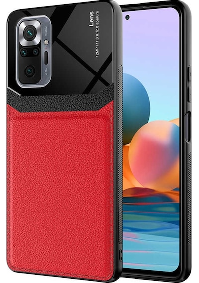 Xiaomi Redmi Note 10 Pro Kilif Lens Deri Görünümlü Tpu Kapak 499745732