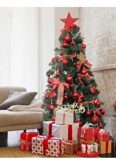 6 Adet Mini Yılbaşı Ağacı Süsü - Noel Baba Temalı