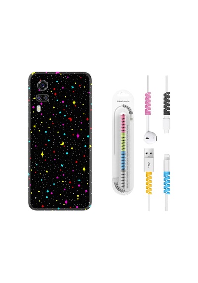 Vivo Y51 Kılıf Rasta Boyun Askılı Puantiye Ve Ay 1726