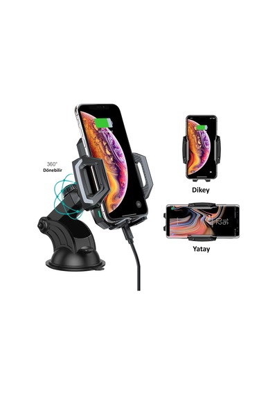 Choetech Kablosuz 15w Hızlı Şarj Araç Tutucu T521-f