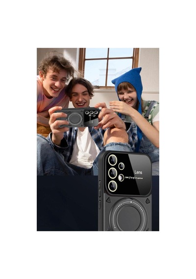 Samsung Galaxy S25 Ultra Kılıf Joy Lens Standlı Kapak
