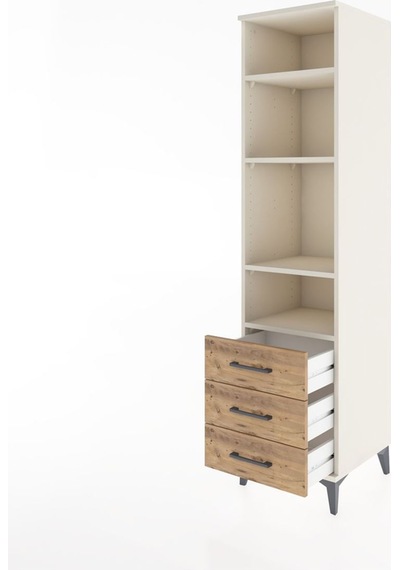 Hyperion Dolap 4 Raflı 3 Çekmeceli 44x44x182 Aytaşı-çam Aytaşı