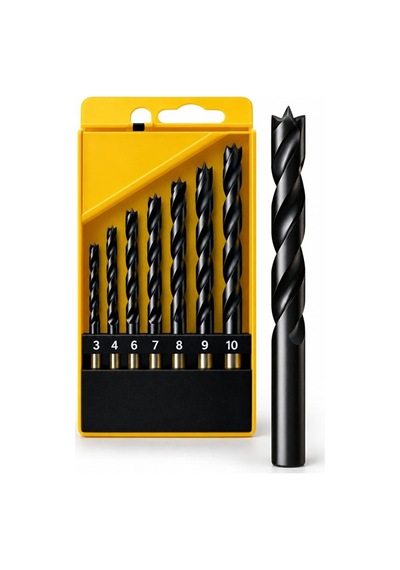8 Parça Ahşap Matkap Ucu Seti 3-10 Mm Delme Uçları