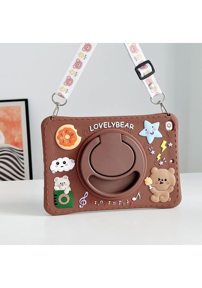 Samsung Galaxy Uyumlu Tab A7 10.4 T500 T505 T507 Kılıf Cute Dolls Standlı Eğlenceli 3d Karekterli Çocuk Kılıfı Kılıf