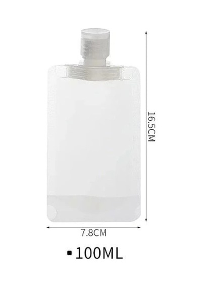 3 Adet 100ml Krem Şampuan Kabı Tekrar Kullanılabilir Set 15x9