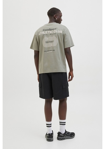 Jack & Jones Jcoathletıco Graphic Erkek T-shirt 12285727 Gri