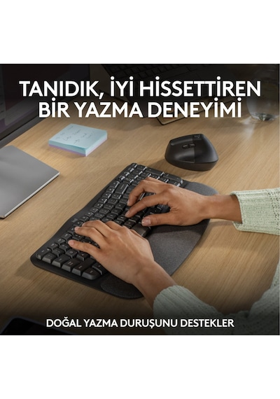 Logitech Wave Keys Kablosuz Bluetooth Türkçe Q Klavye