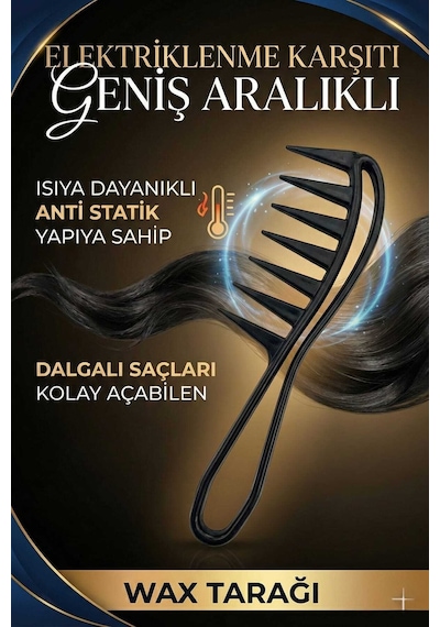 Mucizevi Hacim Ve Dalga Saç Şekillendirme Tarak Seti 4'lü Wax Ve Şekil Tarak Seti