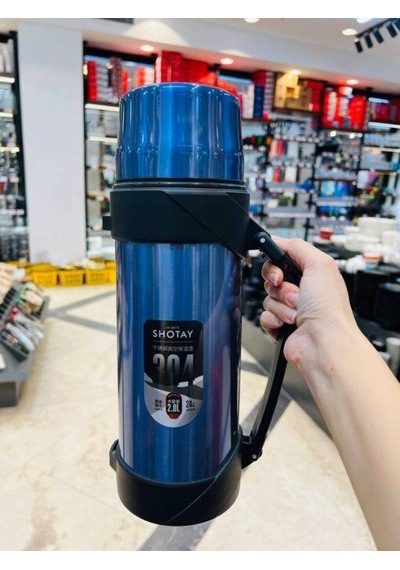 Shotay Çelik Termos 2000ml Mavi