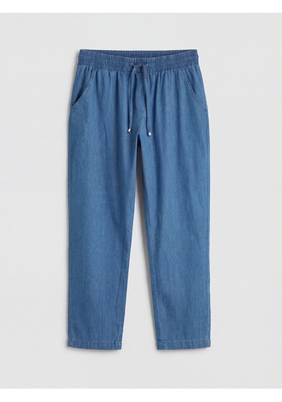 Lcwaıkıkı Classic Mavi Beli Lastikli Carrot Fit Kadın Jean Pantolon