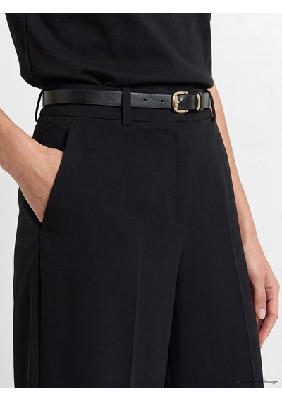 Lcwaıkıkı Classic Siyah Kemerli Geniş Paça Kadın Pantolon