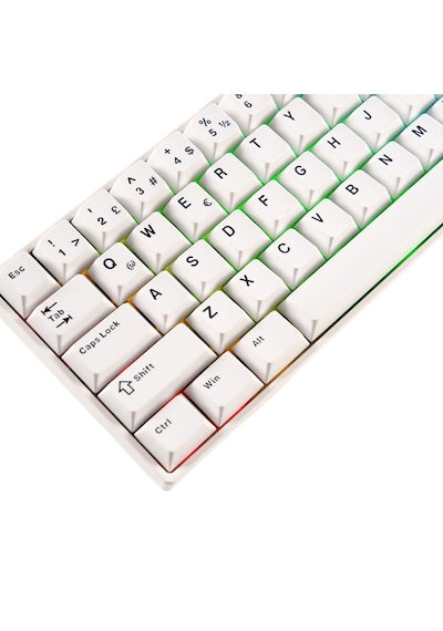 Akko Monsgeek Fun60 Max White Hall Effect Glare Manyetik Switch 8k Hz Argb Kablosuz Hotswap Türkçe Gaming Klavye