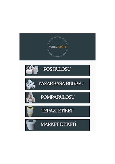 56x25 Termal Pos Rulosu 1 Paket-10'lu