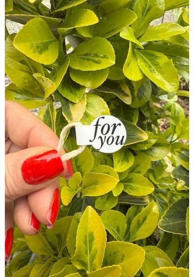 For You Model1 Beyaz İp Fitil Etiketi 100 Adet