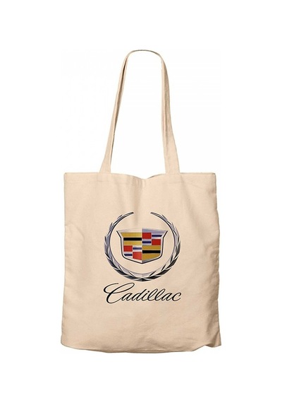 Cadillac Logo Krem Kanvas Bez Çanta Krem
