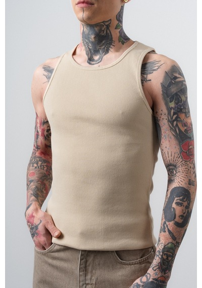Respire Erkek Tank Top Atlet Bej