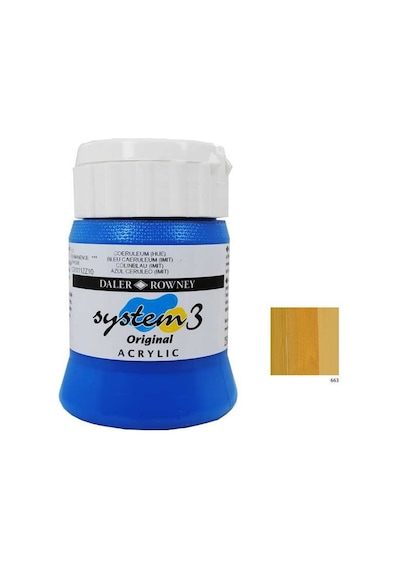 Daler Rowney System 3 Akrilik Boya 500Ml - Yellow Ochre 663