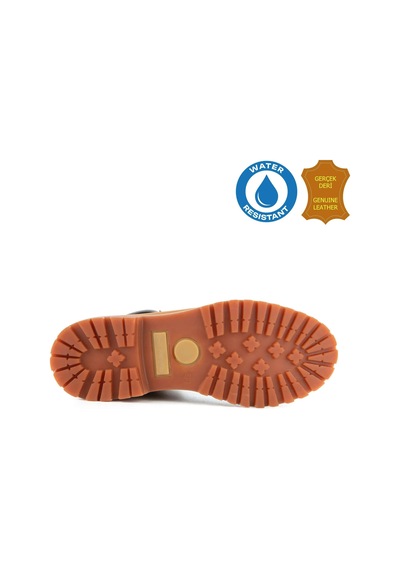 Hush Puppies Empresa 725039 Gerçek Deri, Anatomik, Waterresist Kadın Bot Tarçın