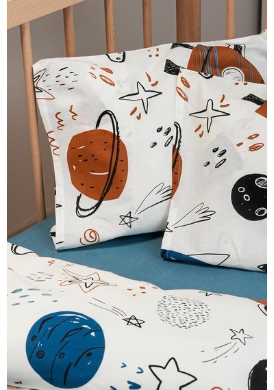 Cotton Collection %100 Pamuk Bebek Nevresim Takımı Space