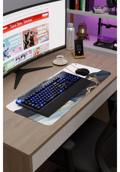 Xingqiu Genshin Impact Anime Oyuncu V1 - 70x30 Xl Gaming Mouse Pad Fare Altlığı