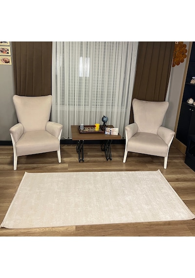 Hoom Rugs Aria 1124 Krem Pamuk Tabanlı Modern Halı Krem