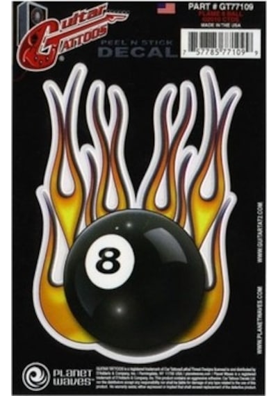 Daddario Gt77109 Sticker Yapıştırma Flame 8 Ball