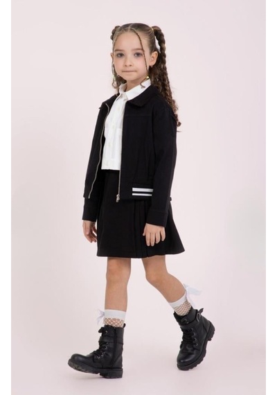 Dmb Kids Kız Şort Etek Takım 2 Li 25ydmb0522 Beyaz - Siyah