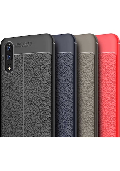 Huawei P20 Kilif Zore Niss Silikon Kapak-Siyah 525285455