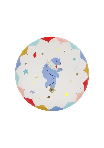 Meri Meri - Circus Side Plates - Sirk Tabaklar M X8