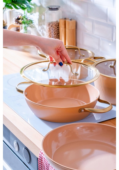 Acar Ultimate Pro 7 Parça Tencere Seti - Rose Gold