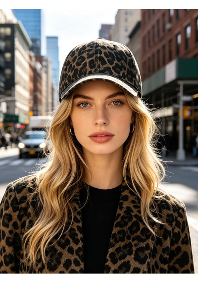 Valkyrie Leopar Desenli Unisex Şapka Ayarlanabilir Beyzbol Şapkası Günlük Spor Vintage Animal Print Kahverengi