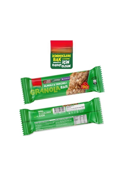 Mey İthalat Granola Bar 25 Gr Elmalı Ve Tarçınlı