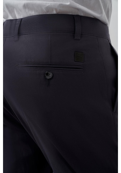 İmza Füme Kendinden Desenli Bez Ayağı Pamuklu Yan Cep Slim Fit Casual Pantolon 1003245168 Füme