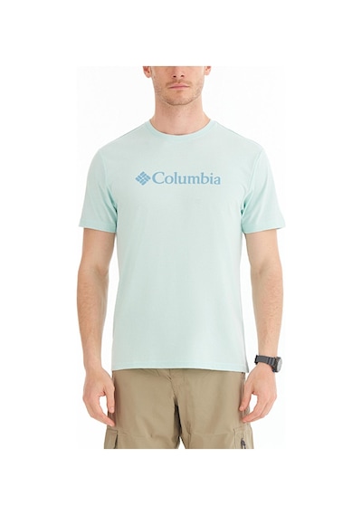 Columbia Csc Basic Big Logo Brushed Erkek Kısa Kollu Tişört-4103 Buz Yeşili