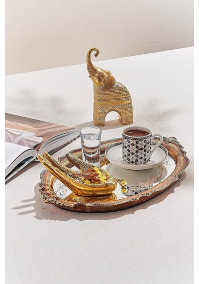 Nostalji Tepsi 38x24 Cm Gold