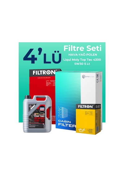 Filtron Renault Taliant 1.0 Benzin Sce Filtre Bakım Seti Liqui Moly Motor Yağlı (2021-2024) 4 Lü -