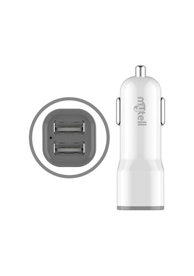 Universal Universal Araç Şarjı My-a5 Usb Başlık 2 Usb'li 2100 Mah, Beyaz