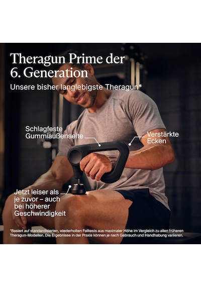 Therabody'den Theragun Prime 6. Nesil - Güvenilir İyileşme İçin Sağlam, Dayanıklı Tasarımlı Derin, Güçlü Masaj Tabancası