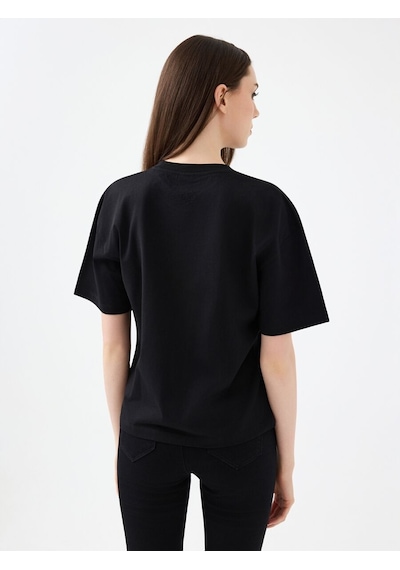 LOFT Regular Fit Kadın Tshirt K.kol Lf2040223 Q1.v1 Siyah