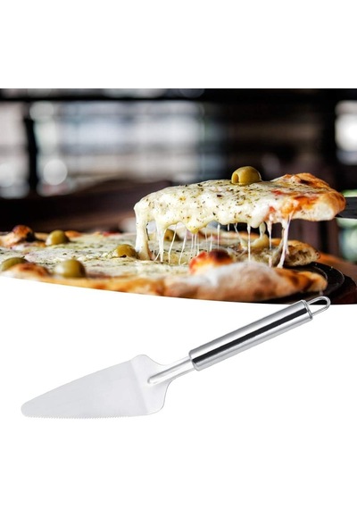Profesyonel Paslanmaz Çelik Pasta Spatulası, Gümüş Renk, Pizza Ve Tatlı Servis Aparatı, Ergonomik Saplı, Çok Am Diğer