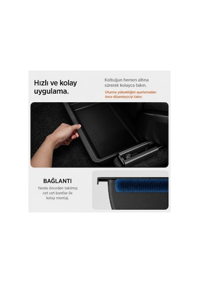 Spigen Tesla Model Y Koltuk Altı Organizer To222 Siyah Saklama Kutusu