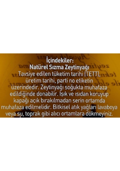 Soğuk Sıkma Sızma Cam Şişe 0.5 Lt