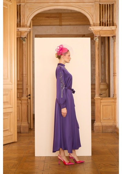 Senna Catherıne Dress Mor Mor