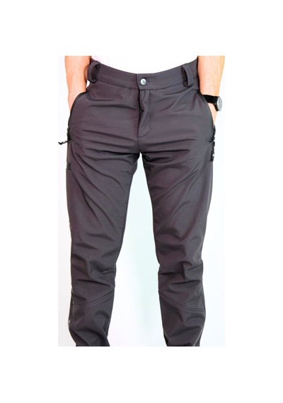 Outdo Kışlık İçi Polarlı İthal Softshell Rüzgar Geçirmez Su İticidir Erkek Pantolon Antrasit Gri Gri