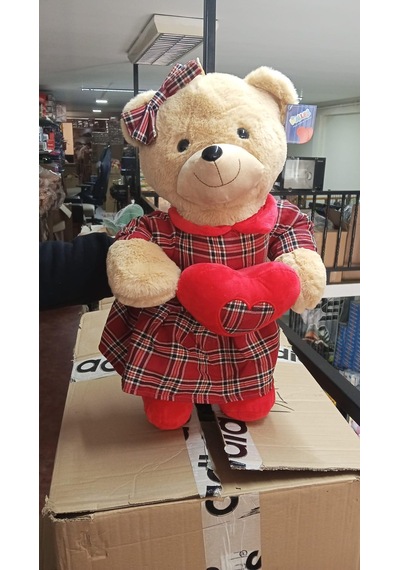 Halley Oyuncak Kıyafetli Peluş Ayı Uyku Arkadaşım 55 Cm Pelüş Çok Renkli