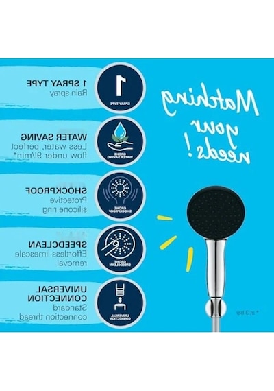 Yağmur Akışlı El Duşu Seti - 110 Mm, Krom Renk 6998