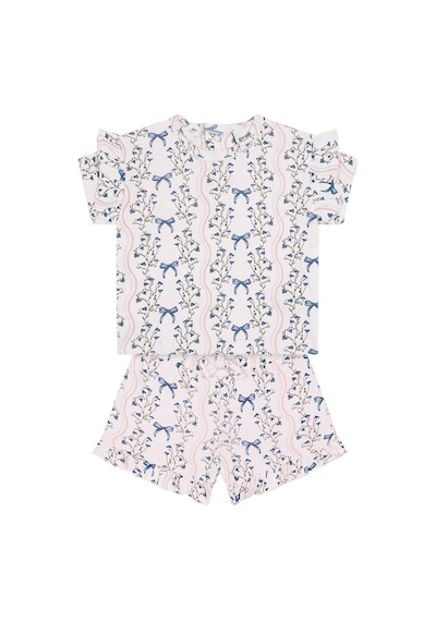 Antebies Organik Gots Sertifikalı Pembe Kurdele Bahçesi,fırfırlı,bel Bağcık,kısa Kol Bebek Tshirt Şort Takımı Antebies Organik Gots Sertifikalı Pembe Kurdele Bahçesi,fırfırlı,bel Bağcık,kısa Kol Bebek Tshirt Şort Takımı
