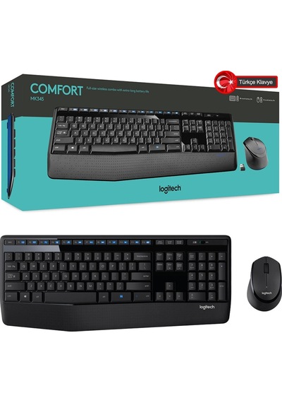 Logıtech Mk345, 920-006514, Kablosuz, Türkçe Q, Klavye Mouse Set Diğer